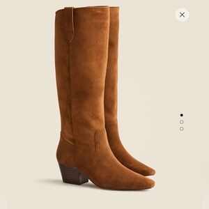 J. Crew Tall Suede Over-the-Knee Boots in Chestnut